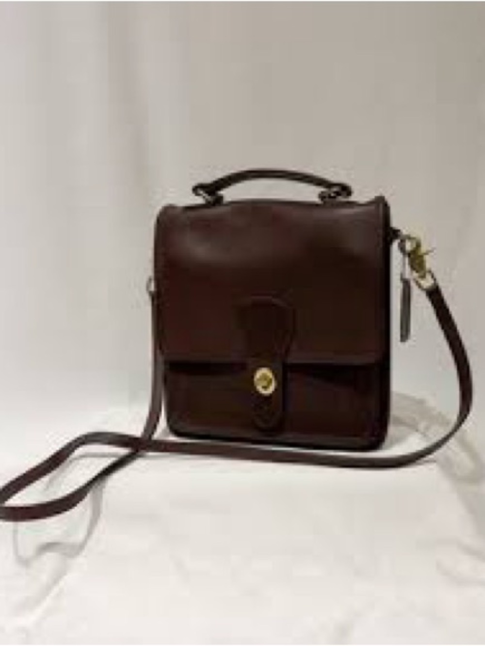 Vintage Coach Station Bag in Mahogany brown leather, style number 5130 - Picture 3 of 13